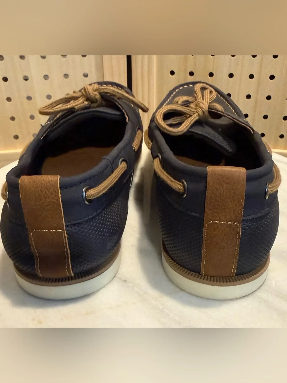 Sonoma Navy and Tan Men's Boat Shoes